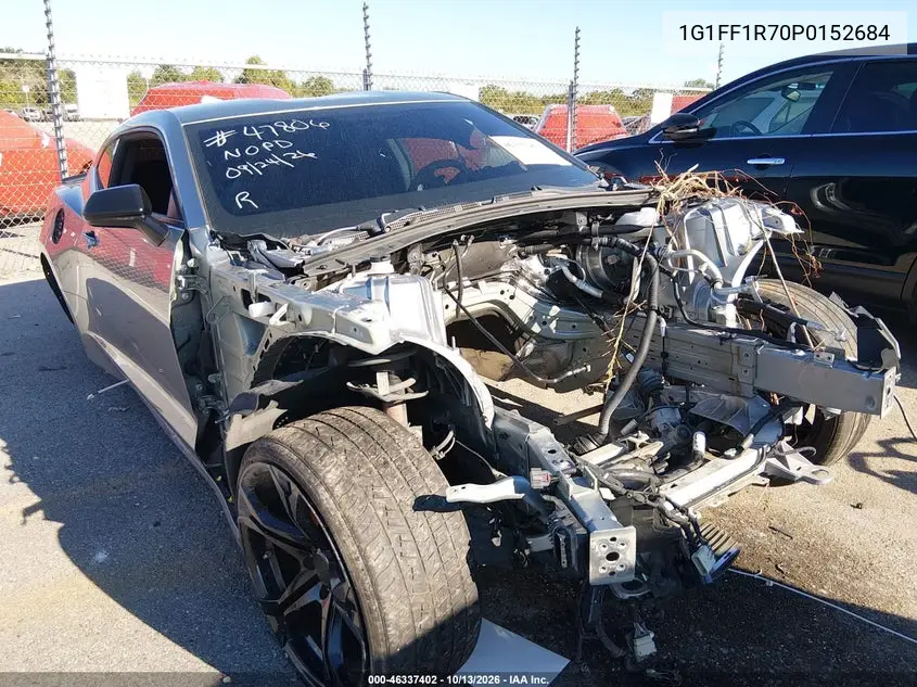 2023 Chevrolet Camaro Rwd 1Ss VIN 1G1FF1R70P0152684 фото 1