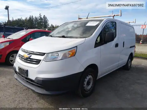 3N63M0YN4FK697592 — 2015 Chevrolet City Express, фото 3 с аукциона IAAI, Задняя часть