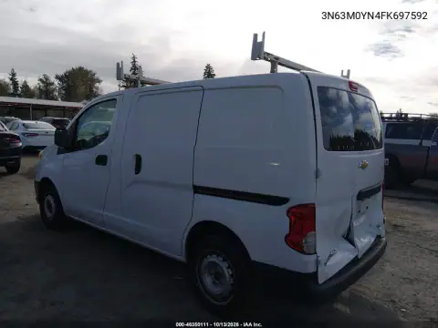 3N63M0YN4FK697592 — 2015 Chevrolet City Express, фото 4 с аукциона IAAI, Задняя часть