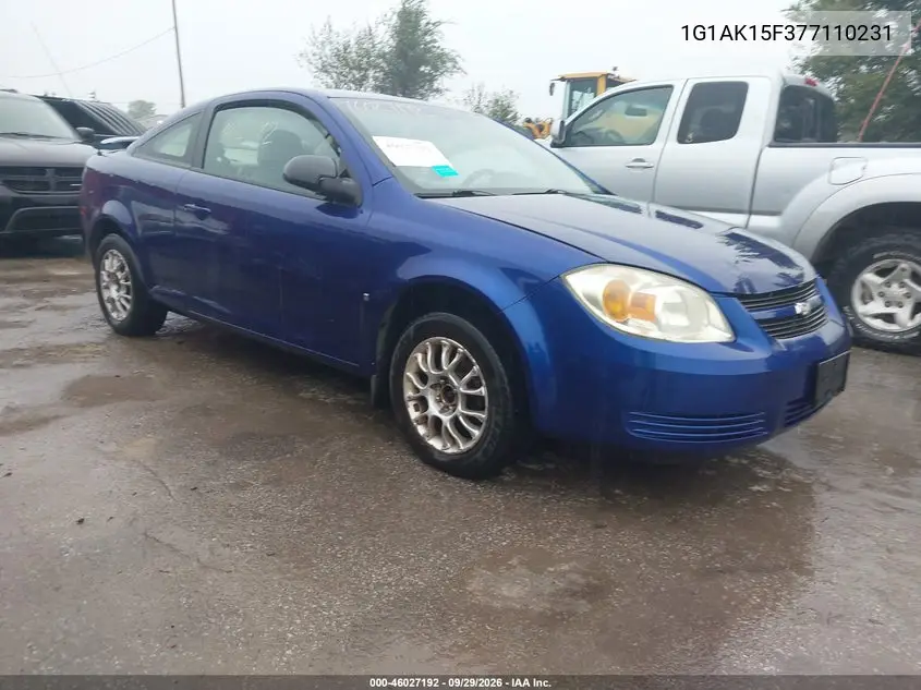 2007 Chevrolet Cobalt Ls VIN 1G1AK15F377110231 фото 2
