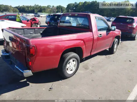 1GCCS148858116679 — 2005 Chevrolet Colorado, фото 5 с аукциона IAAI, Сзади слева