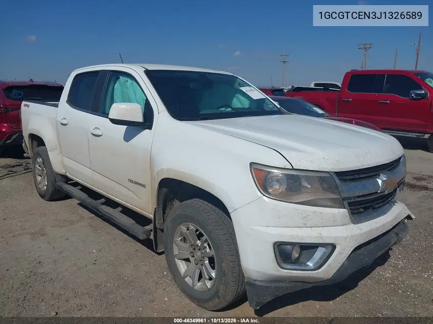 1GCGTCEN3J1326589 — 2018 Chevrolet Colorado, фото 2 с аукциона IAAI, Передняя часть