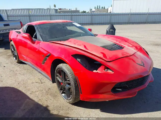 1G1YB2D70J5101570 — 2018 Chevrolet Corvette Stingray, Strip, фото до ремонта