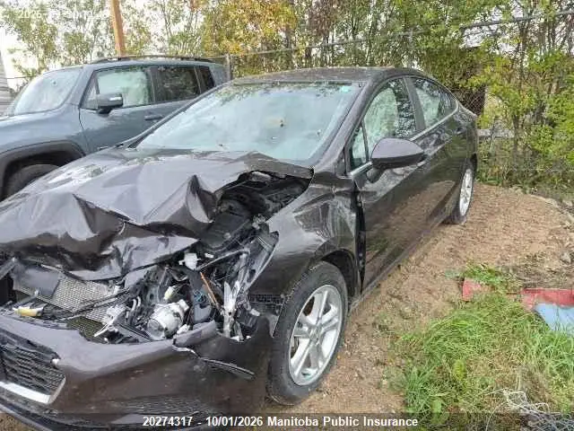 1G1BE5SM3G7298805 — 2016 Chevrolet Cruze LT Turbo, фото 2 с аукциона IAAI 14.10.2026, Передняя часть