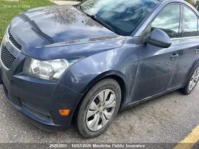 1G1PC5SB6E7146590 — 2014 Chevrolet Cruze LT, Град (Hail), фото до ремонта
