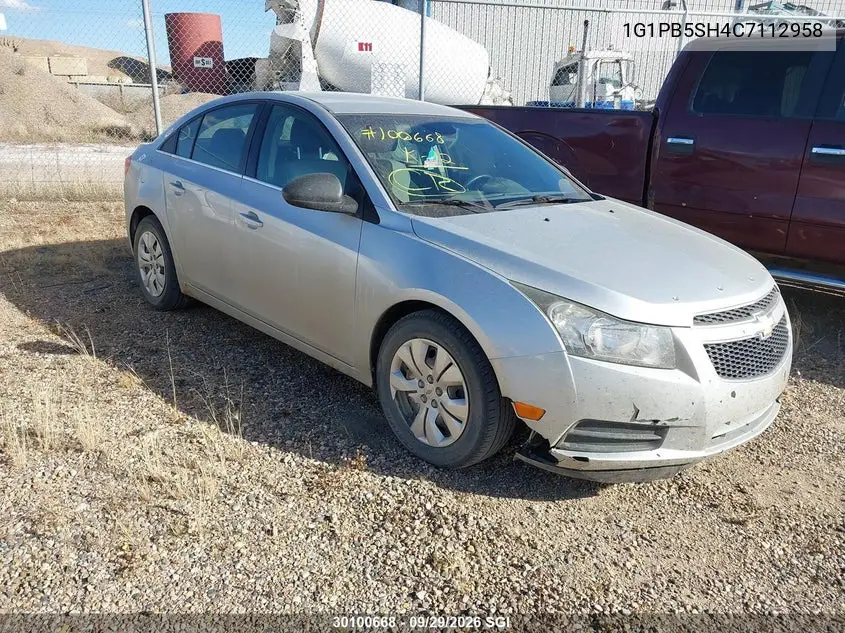 2012 Chevrolet Cruze Ls VIN 1G1PB5SH4C7112958 фото 2