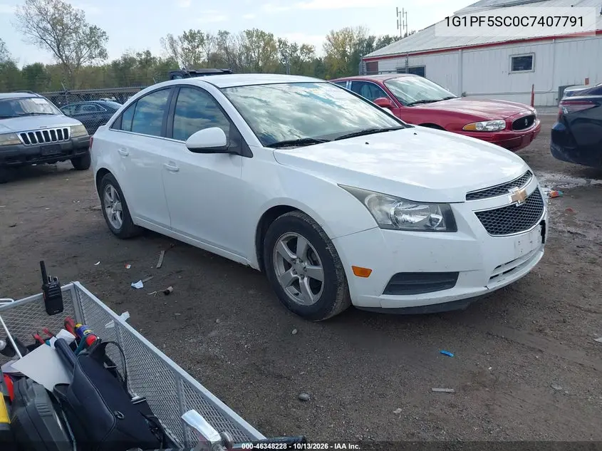 1G1PF5SC0C7407791 — 2012 Chevrolet Cruze, фото 2 с аукциона IAAI, Передняя часть