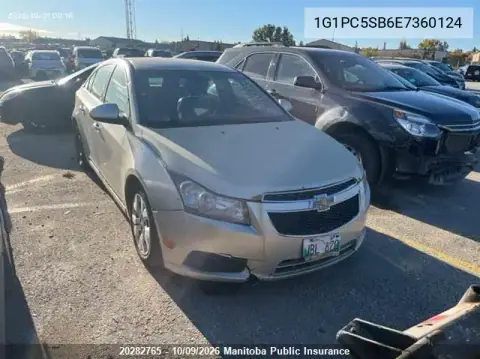 2014 Chevrolet Cruze Lt VIN 1G1PC5SB6E7360124 фото 1