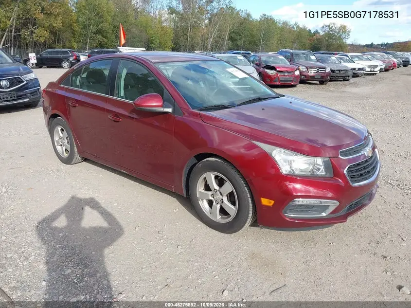 2016 Chevrolet Cruze Limited 1Lt Auto VIN 1G1PE5SB0G7178531 фото 2