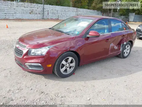 2016 Chevrolet Cruze Limited 1Lt Auto VIN 1G1PE5SB0G7178531 фото 3
