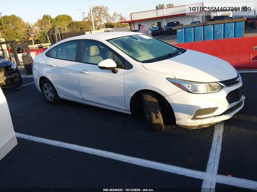 1G1BC5SM4G7251899 — 2016 Chevrolet Cruze, фото 2 с аукциона IAAI, Левый бок