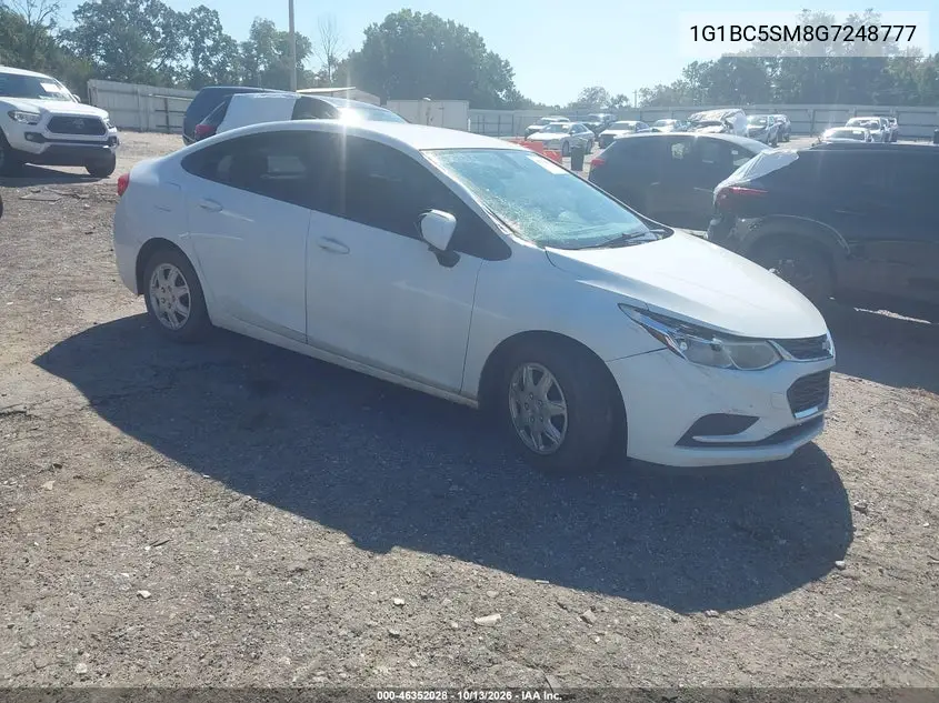 1G1BC5SM8G7248777 Chevrolet Cruze 2016 — повреждение Передняя часть, фото до ремонта