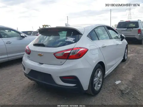 2017 Chevrolet Cruze Lt Auto VIN 3G1BE6SM3HS511874 фото 5
