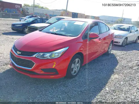 1G1BC5SM3H7206213 — 2017 Chevrolet Cruze, фото 3 с аукциона IAAI, Правый бок