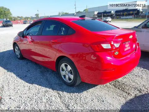 1G1BC5SM3H7206213 — 2017 Chevrolet Cruze, фото 4 с аукциона IAAI, Правый бок