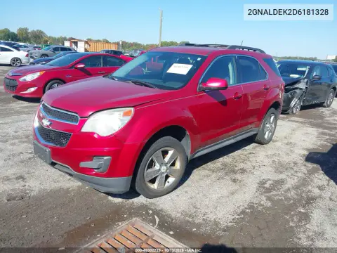 2013 Chevrolet Equinox 1Lt VIN 2GNALDEK2D6181328 фото 2