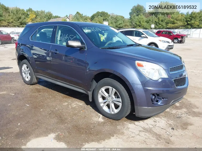2014 Chevrolet Equinox Ls VIN 2GNALAEK8E6189532 фото 1