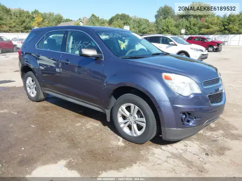 2014 Chevrolet Equinox Ls VIN 2GNALAEK8E6189532 фото 1