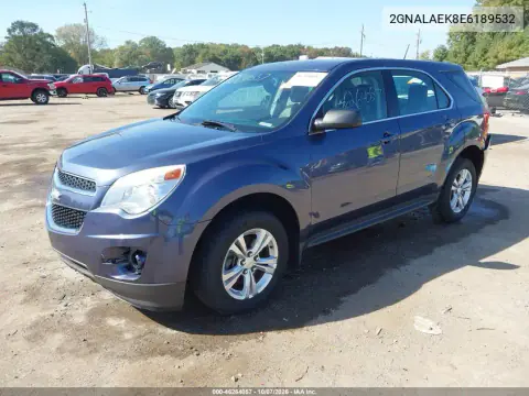 2014 Chevrolet Equinox Ls VIN 2GNALAEK8E6189532 фото 2