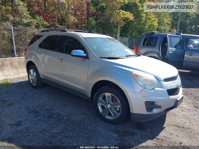 1GNFLFEK3FZ102807 Chevrolet Equinox 2015 — повреждение Естественный износ, фото до ремонта