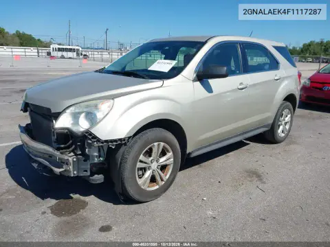 2015 Chevrolet Equinox Ls VIN 2GNALAEK4F1117287 фото 3