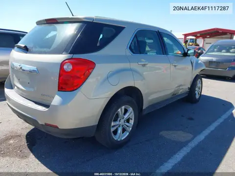 2015 Chevrolet Equinox Ls VIN 2GNALAEK4F1117287 фото 5
