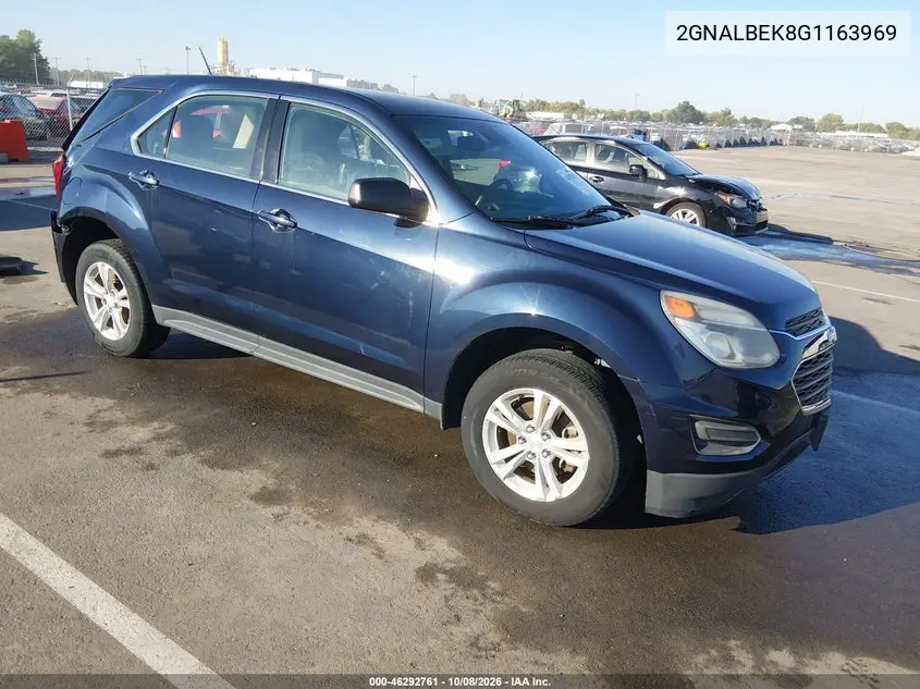 2016 Chevrolet Equinox Ls VIN 2GNALBEK8G1163969 фото 2
