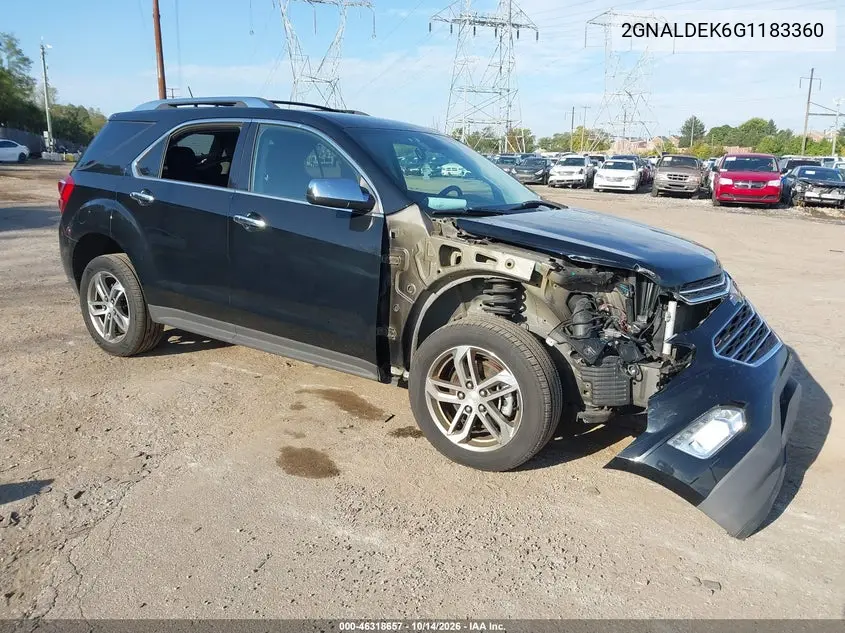 2GNALDEK6G1183360 — 2016 Chevrolet Equinox, фото 2 с аукциона IAAI, Передняя часть справа