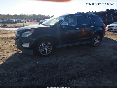 2016 Chevrolet Equinox Ltz VIN 2GNALDEK6G1182743 фото 2