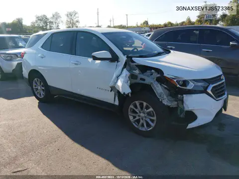 3GNAXSEV1JS573345 — 2018 Chevrolet Equinox, Передняя часть, фото до ремонта