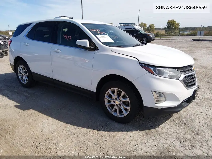 2018 Chevrolet Equinox Lt VIN 3GNAXSEV1JS648559 фото 2