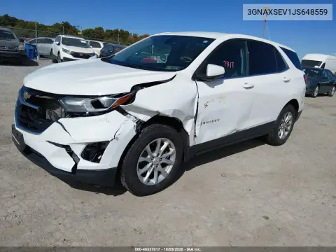 2018 Chevrolet Equinox Lt VIN 3GNAXSEV1JS648559 фото 3