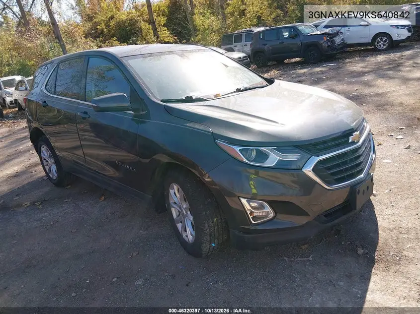 3GNAXKEV9KS640842 — 2019 Chevrolet Equinox, фото 2 с аукциона IAAI, Боковая часть