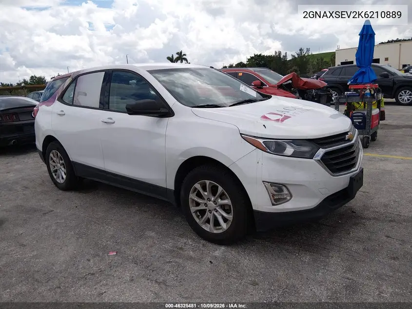 2019 Chevrolet Equinox Ls VIN 2GNAXSEV2K6210889 фото 1