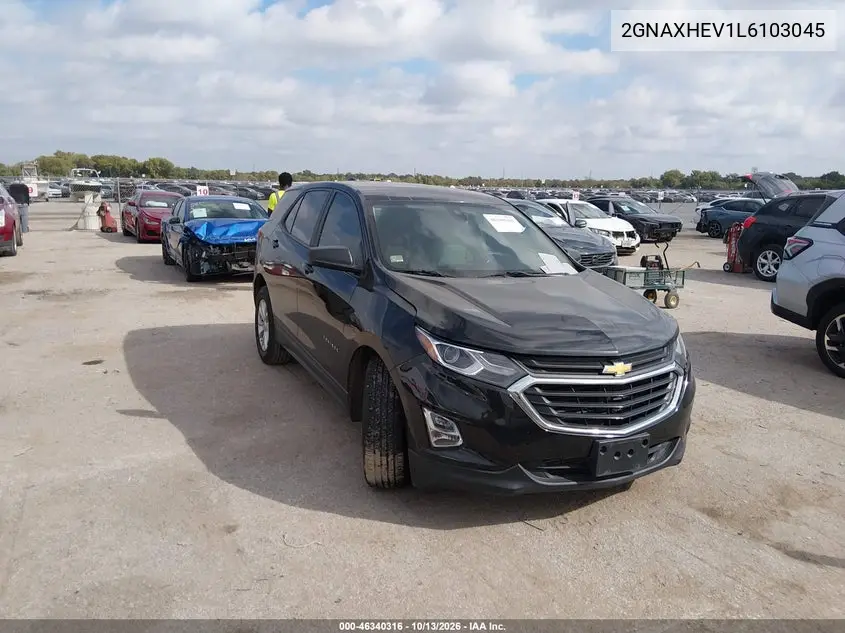 2020 Chevrolet Equinox Fwd Ls VIN 2GNAXHEV1L6103045 фото 2