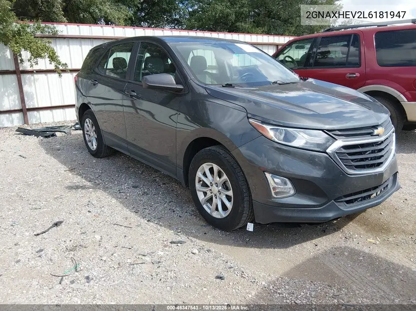 2GNAXHEV2L6181947 — 2020 Chevrolet Equinox, фото 2 с аукциона IAAI, Передний левый