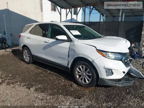 3GNAXKEV0LL214260 — 2020 Chevrolet Equinox, Передний левый, фото до ремонта