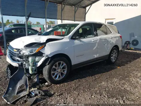 3GNAXKEV0LL214260 — 2020 Chevrolet Equinox, фото 2 с аукциона IAAI, Передний левый