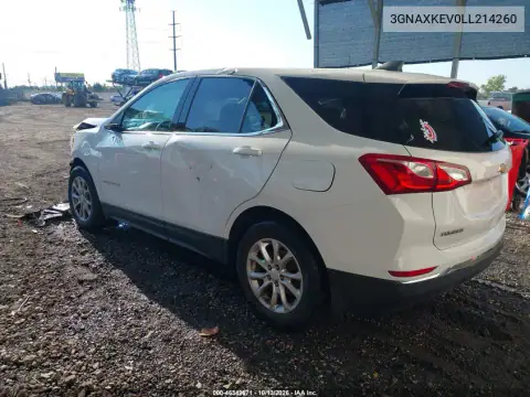 3GNAXKEV0LL214260 — 2020 Chevrolet Equinox, фото 3 с аукциона IAAI, Передний левый