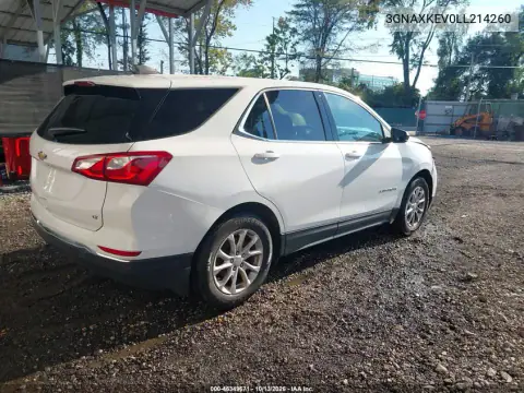 3GNAXKEV0LL214260 — 2020 Chevrolet Equinox, фото 4 с аукциона IAAI, Передний левый