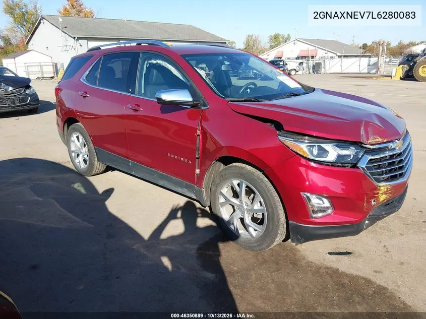 2GNAXNEV7L6280083 — 2020 Chevrolet Equinox, фото 2 с аукциона IAAI, Передняя часть