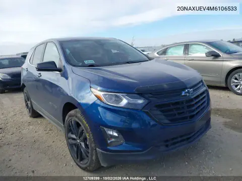 2GNAXUEV4M6106533 — 2021 Chevrolet Equinox, Сзади, фото до ремонта