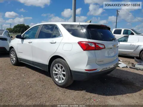 3GNAXKEV1MS116538 — 2021 Chevrolet Equinox, фото 4 с аукциона IAAI, Передняя часть