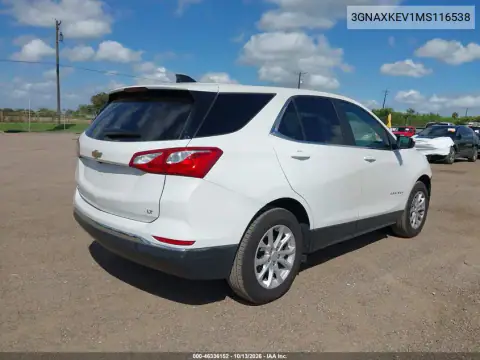 3GNAXKEV1MS116538 — 2021 Chevrolet Equinox, фото 5 с аукциона IAAI, Передняя часть