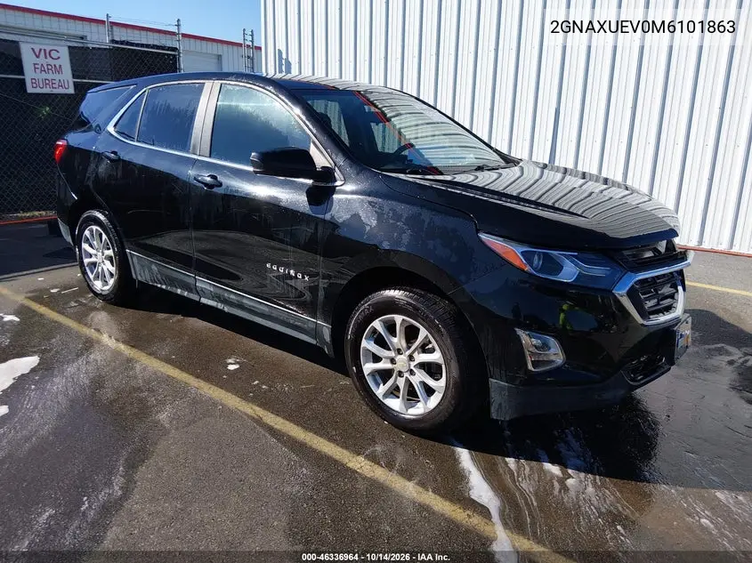 2GNAXUEV0M6101863 — 2021 Chevrolet Equinox, фото 2 с аукциона IAAI, Повреждение двигателя