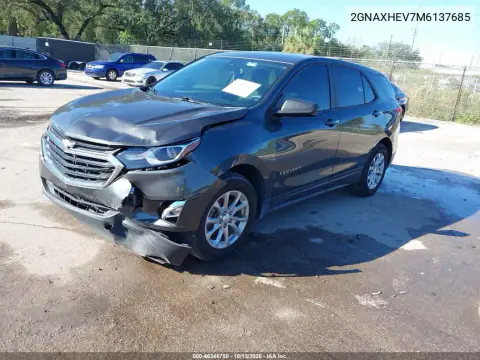2GNAXHEV7M6137685 — 2021 Chevrolet Equinox, фото 2 с аукциона IAAI, Передняя часть