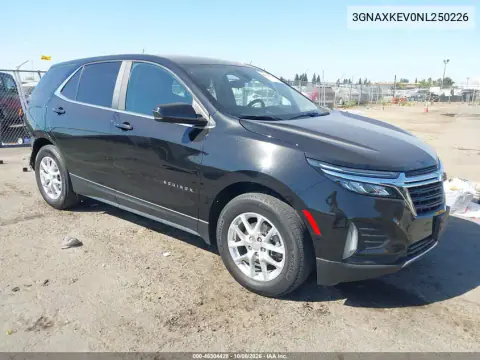 2022 Chevrolet Equinox Fwd Lt VIN 3GNAXKEV0NL250226 фото 2