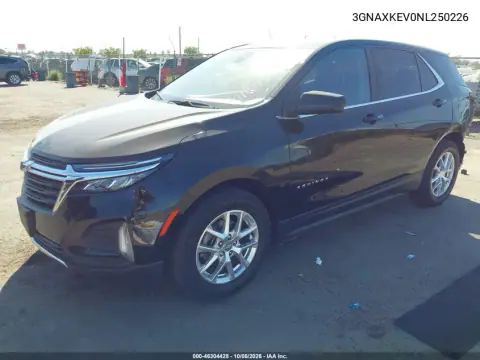 2022 Chevrolet Equinox Fwd Lt VIN 3GNAXKEV0NL250226 фото 3