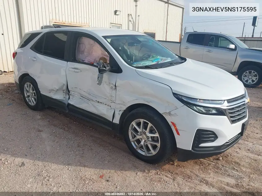 3GNAXHEV5NS175595 — 2022 Chevrolet Equinox, фото 2 с аукциона IAAI, Правый бок
