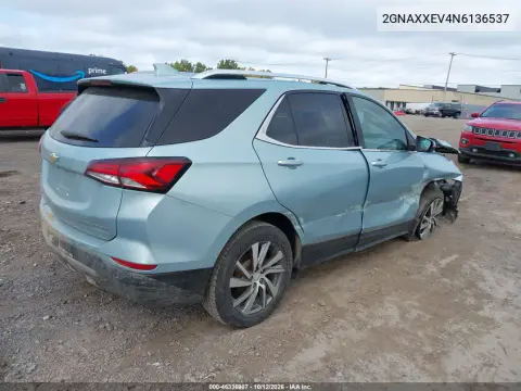 2022 Chevrolet Equinox Awd Premier VIN 2GNAXXEV4N6136537 фото 4